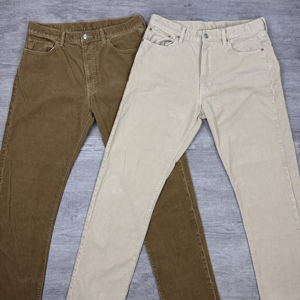 Lot Of 2 Buck Mason Men 34x34 Ford Standard 13 Wale Craftsman Corduroy Pants EUC